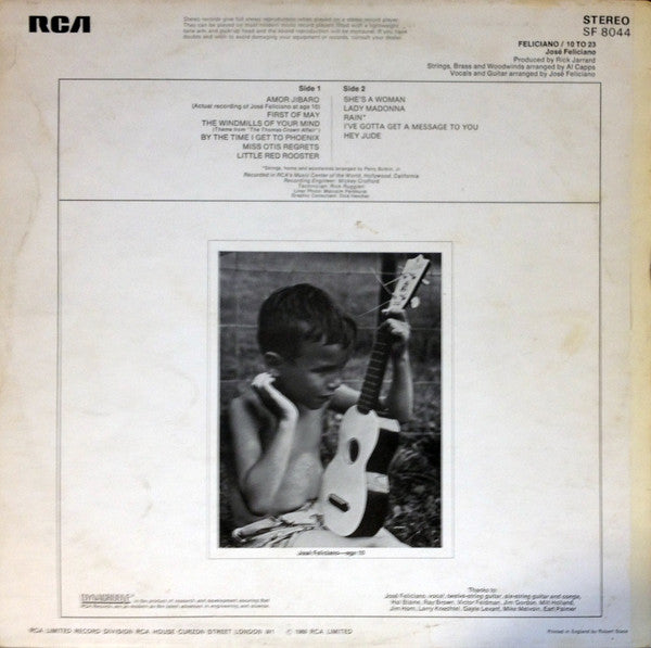 José Feliciano : 10 To 23 (LP)