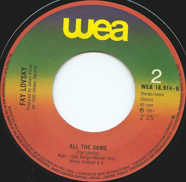 Fay Lovsky : Christmas Was A Friend Of Mine (7", Single)