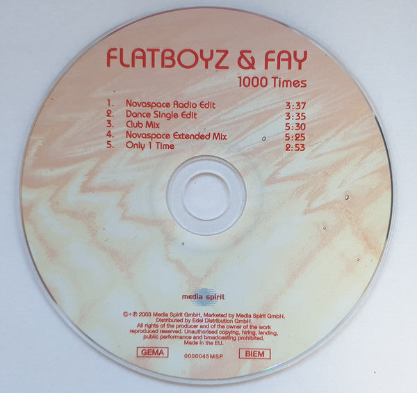 Flatboyz & Fay : 1000 Times (CD, Maxi)