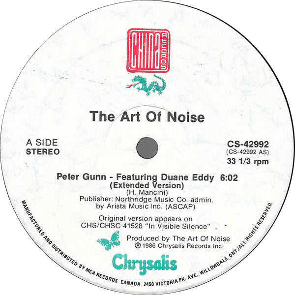 The Art Of Noise Featuring Duane Eddy : Peter Gunn (Extended Version) (12", Single)