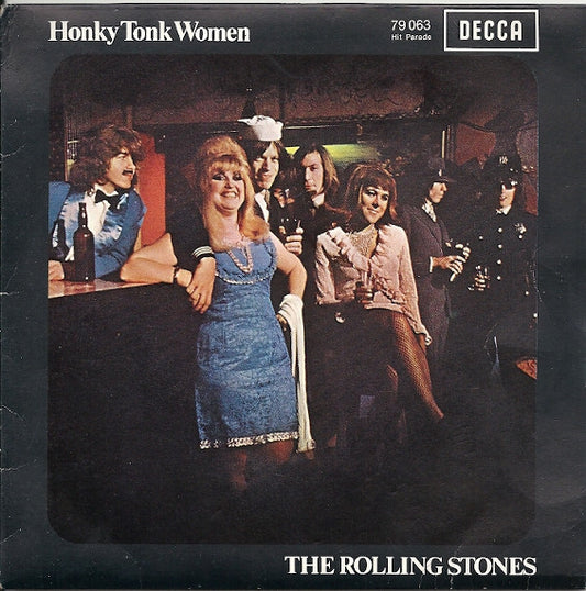 The Rolling Stones : Honky Tonk Women / You Can't Always Get What You Want (7", Single, Pri)
