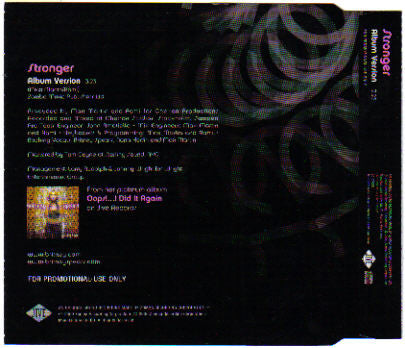 Britney Spears : Stronger (CD, Single, Promo)