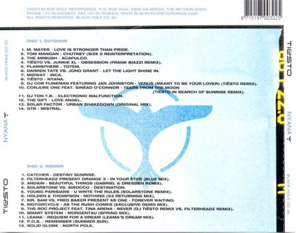 DJ Tiësto : Nyana (2xCD, Comp, Mixed, Sli)