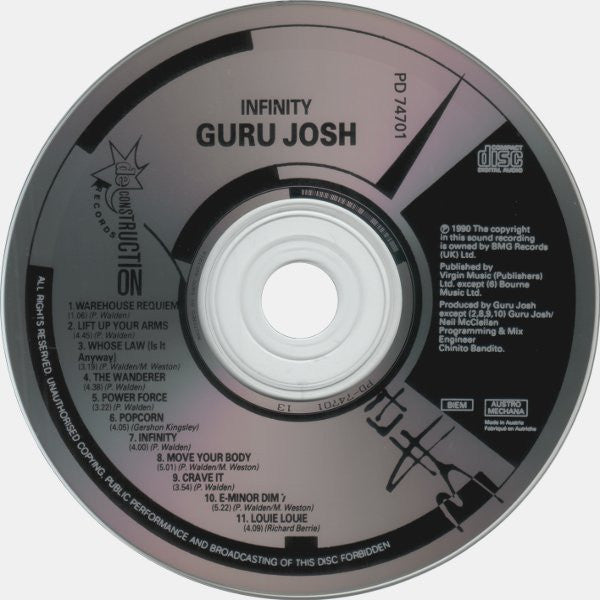 Guru Josh : Infinity (CD, Album)