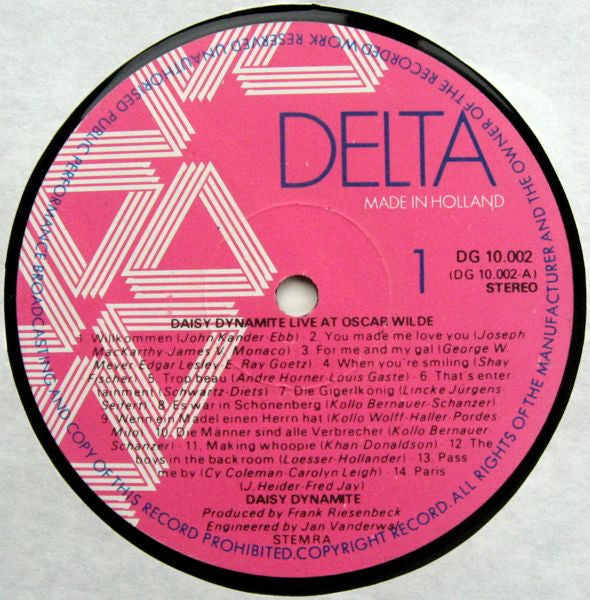 Daisy Dynamite : Daisy Dynamite Live At Oscar Wilde (LP, Album, Gat)