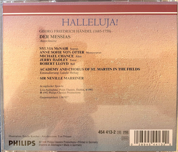 Georg Friedrich Händel - Sir Neville Marriner : Halleluja! - Der Messias (Ausschnitte) (CD, Gol)