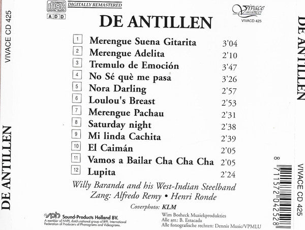 Willy Baranda And His West-Indian Steelband : De Mooiste Muziek Uit  - De Antillen (CD, Album)
