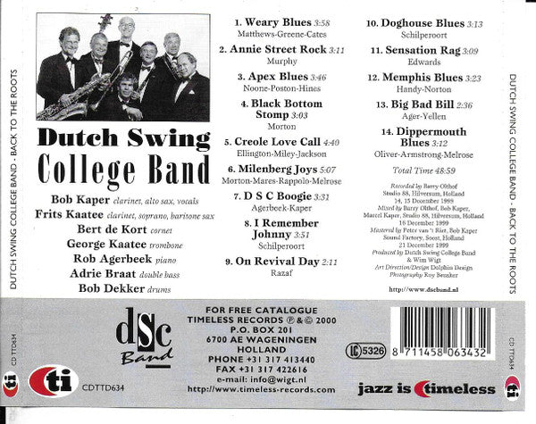 The Dutch Swing College Band : Back To The Roots (CD, Album)