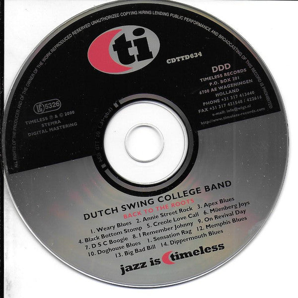 The Dutch Swing College Band : Back To The Roots (CD, Album)
