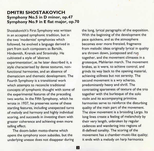 Dmitri Shostakovich, Concertgebouworkest, London Philharmonic Orchestra, Bernard Haitink : Symphony No. 5 / Symphony No. 9 (CD, Comp)