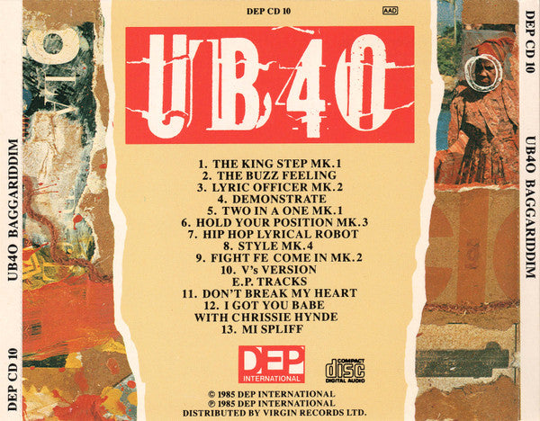 UB40 : Baggariddim (CD, Album)