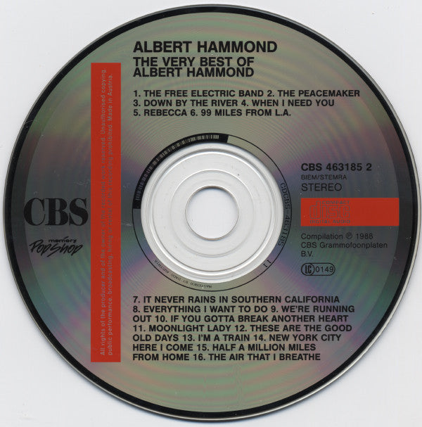 Albert Hammond : The Very Best Of Albert Hammond (CD, Comp)