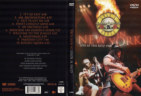 Guns N' Roses : New York The Ritz 1988 (DVD, Unofficial, NTSC)