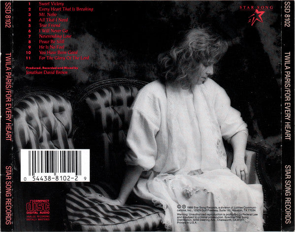 Twila Paris : For Every Heart (CD, Album, RP)