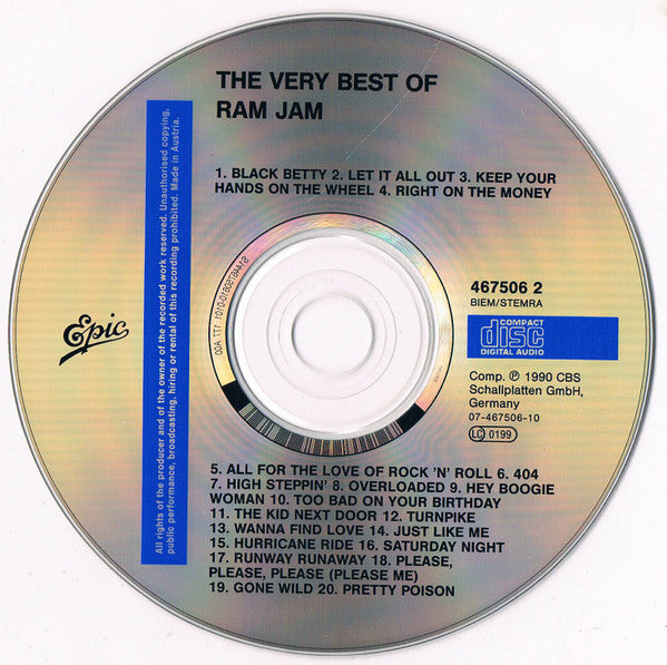 Ram Jam : The Very Best Of (CD, Comp, RE, RP)