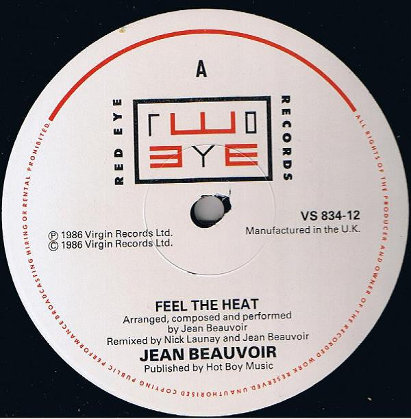 Jean Beauvoir : Feel The Heat (12", Single)