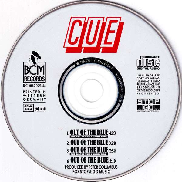 Cue (9) : Out Of The Blue (The Smokey Hit Connection) (CD, Maxi)