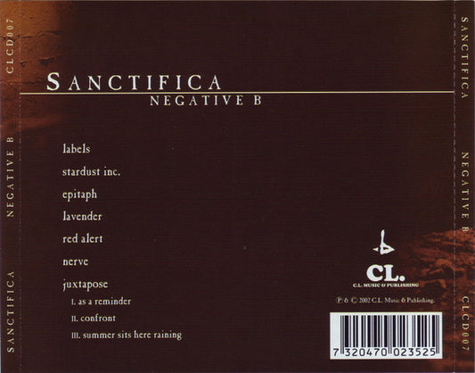Sanctifica : Negative B (CD, Album)
