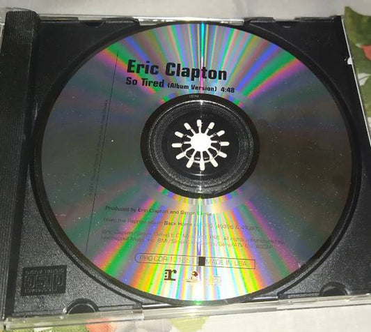Eric Clapton : So Tired (CD, Single, Promo)