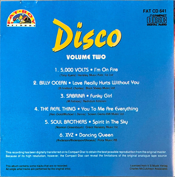Various : Disco Volume Two (CD, Comp)