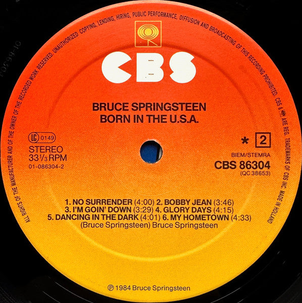 Bruce Springsteen : Born In The U.S.A. (LP, Album, Sun)