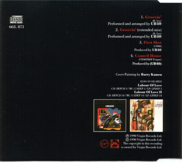 UB40 : Groovin' (CD, Single)