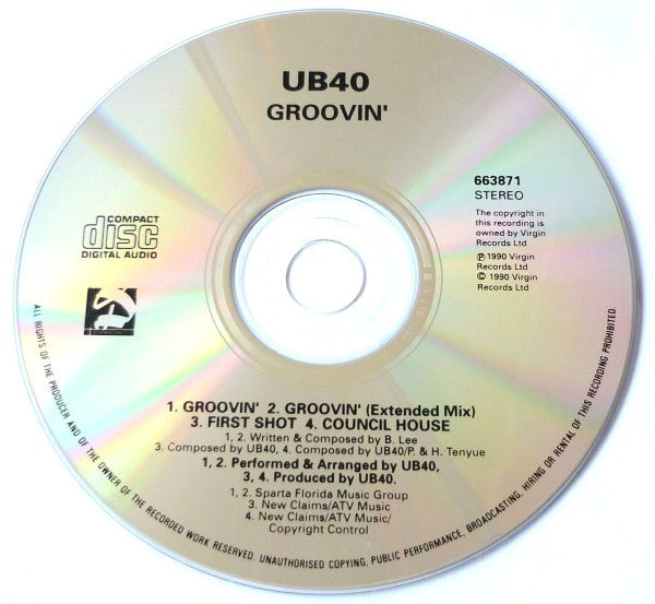 UB40 : Groovin' (CD, Single)