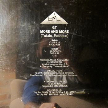 G.T. (2) : More And More (12")