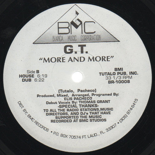 G.T. (2) : More And More (12")
