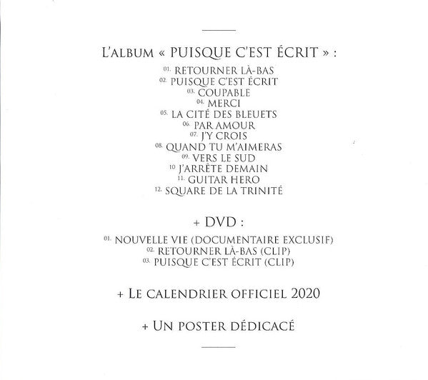 Jean-Baptiste Guegan : Puisque C'est Ecrit (CD, Album + DVD-V, Ltd)