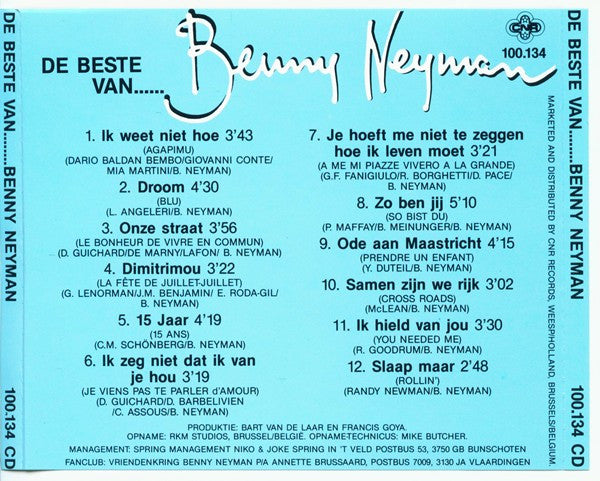 Benny Neyman : De Beste Van... (CD, Comp, RE)