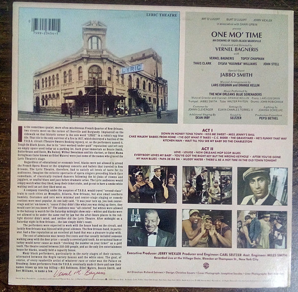 New Orleans Blue Serenaders : One Mo' Time (Original Cast Album) (LP, Album, Win)