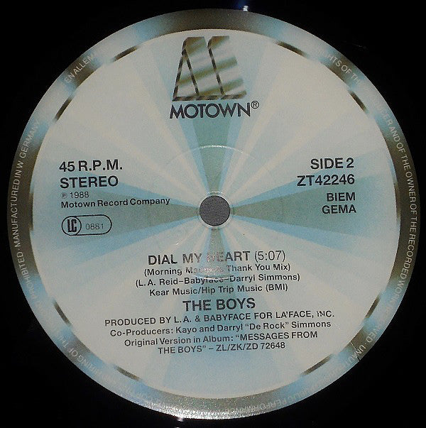 The Boys : Dial My Heart (12", Maxi)