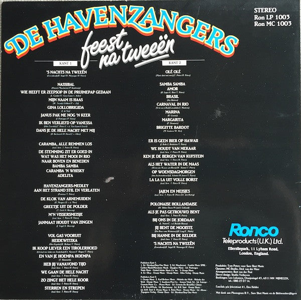De Havenzangers : Feest Na Tweeën (LP, Album)