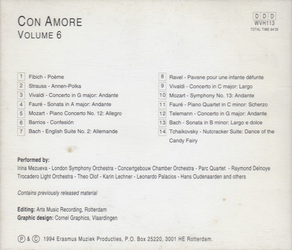 Various : Con Amore Volume 6 (CD, Comp)