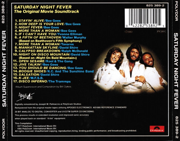 Various : Saturday Night Fever (The Original Movie Sound Track) (CD, Album, Comp, RE, RM, RP)