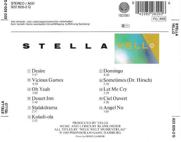 Yello : Stella (CD, Album, RE)