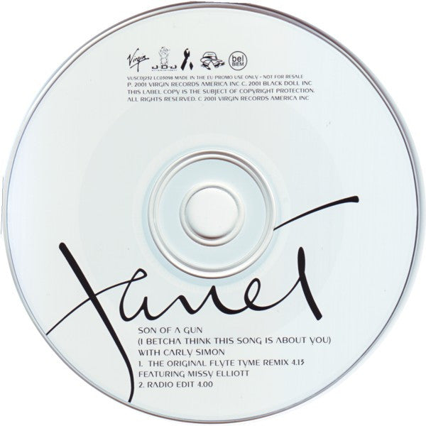 Janet Jackson : Son Of A Gun (I Betcha Think This Song Is About You) (CD, Single, Promo, Car)