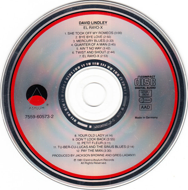 David Lindley : El Rayo-X (CD, Album)