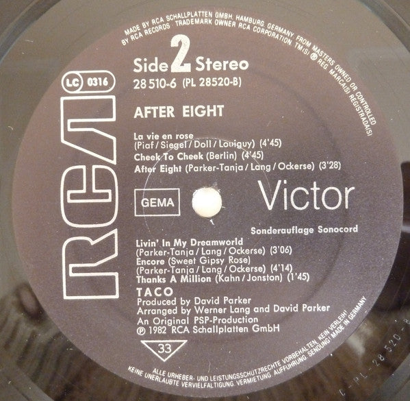 Taco : After Eight (LP, Album)