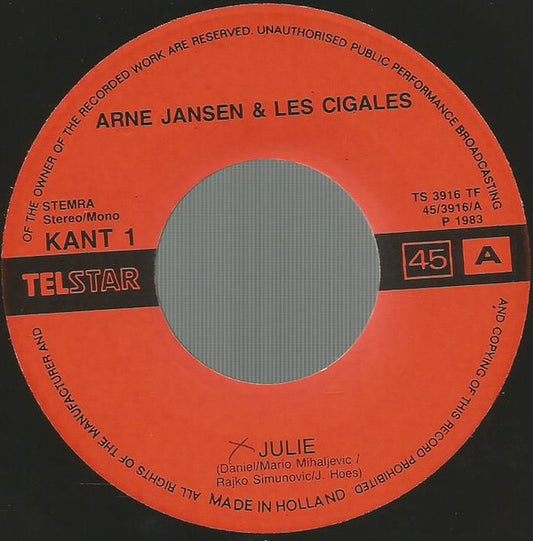 Arne Jansen & Les Cigales : Julie (7", Single)