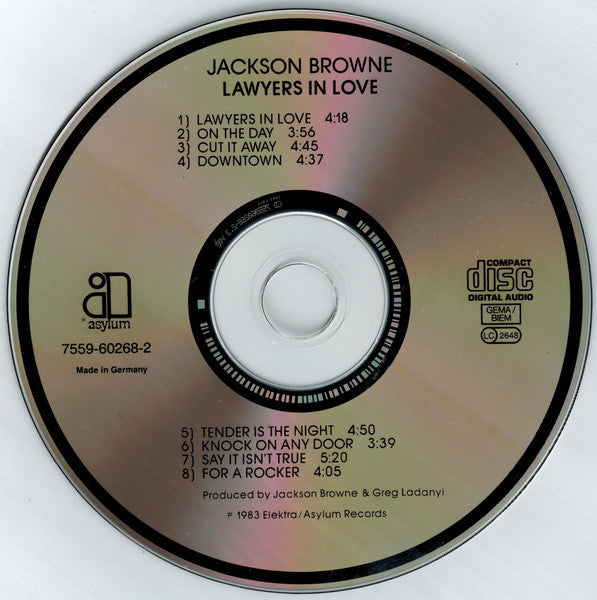 Jackson Browne : Lawyers In Love (CD, Album, RE)