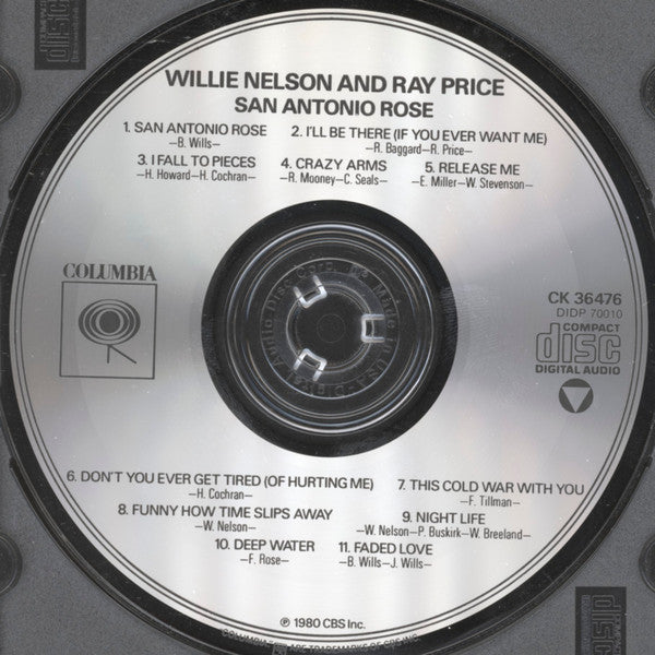 Willie Nelson & Ray Price : San Antonio Rose (CD, Album, RE)