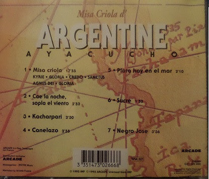 Ayacucho : Misa Criola D'Argentine (CD, Album, RE)