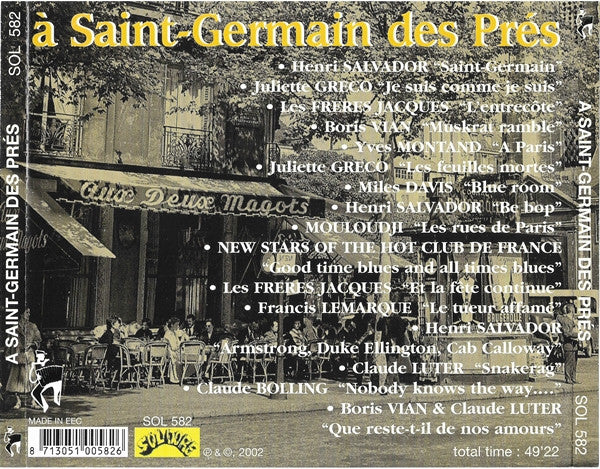 Various : À Saint-Germain Des Prés (CD, Comp)