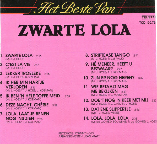 Zwarte Lola : Het Beste Van Zwarte Lola (CD, Comp)