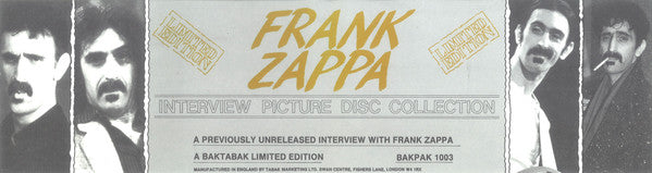 Frank Zappa : Limited Edition Interview Picture Disc Collection (4x7", Ltd, Pic, Unofficial)