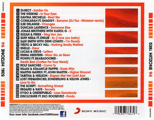 Various : 538 - Hitzone 94 (CD, Comp, CD-)