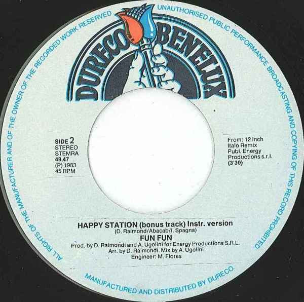 Fun Fun : Happy Station (Scratch Version) (7", Single)