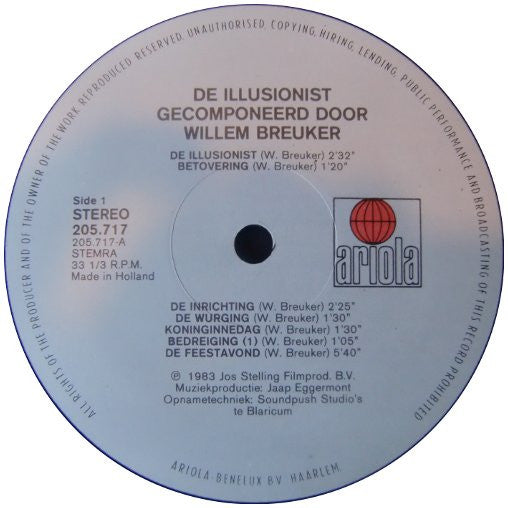 Willem Breuker : De Illusionist (LP, Album)